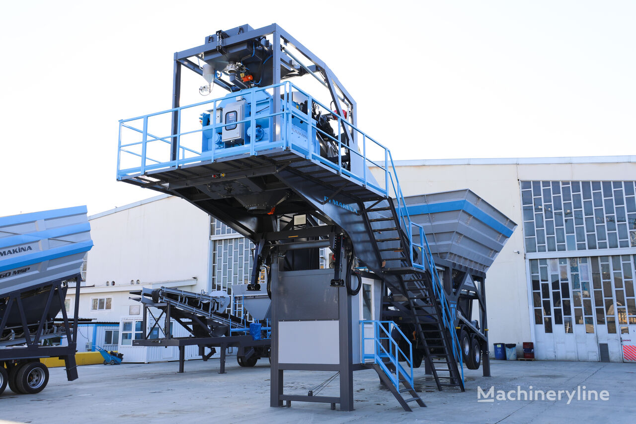 Pi Makina M H Mobile Twin Shaft Mixer Concrete Plant For Sale