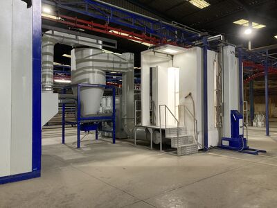 Antistatic PVC powder booth