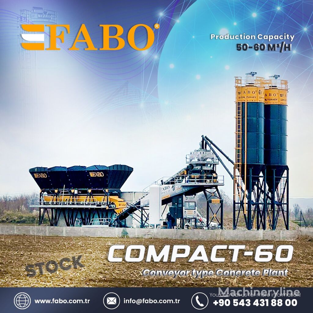 new FABO BETONNYY ZAVOD FABOMIX COMPACT-60 | NOVYY PROEKT  concrete plant