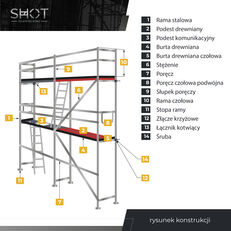 new Nowe Rusztowanie Gerüste Leseni Typ Plettac 90 m2 Stal podesty 3 scaffolding